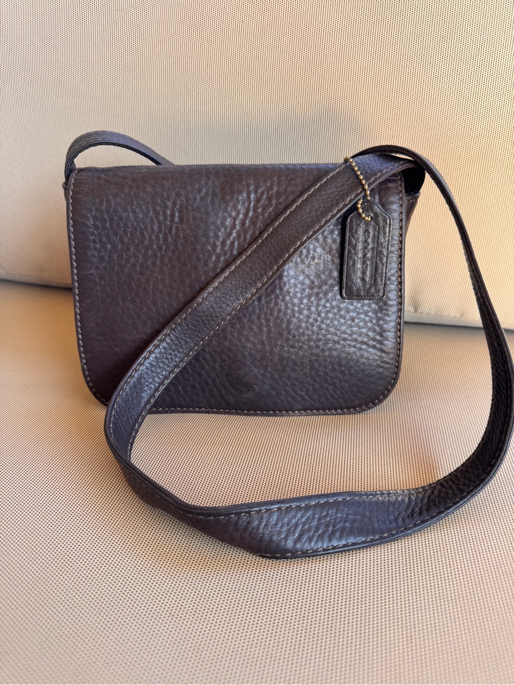 Vintage Coach Sonoma Small Full Flap 4929 Brown Leather Crossbody Italy